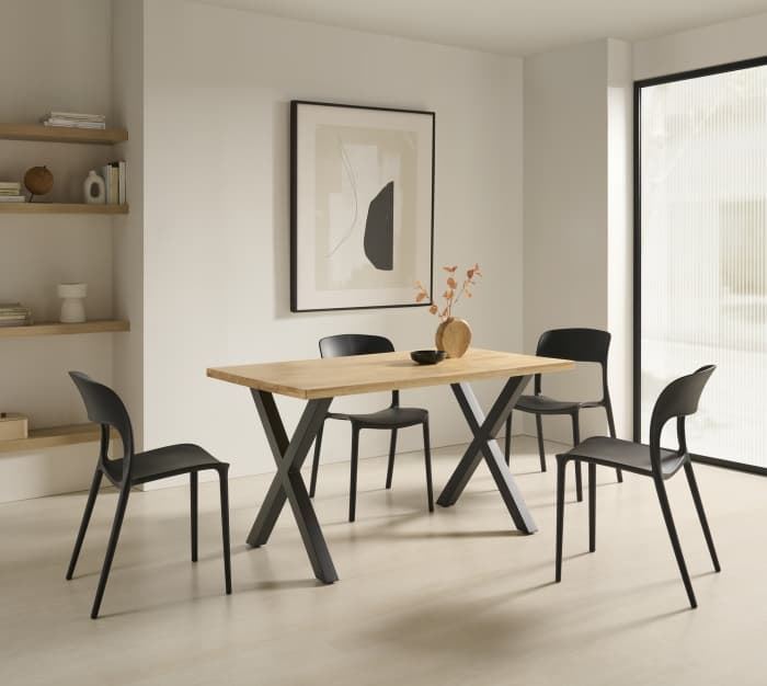 Mesa Edurne Madera Maciza Fija - Imagen 2